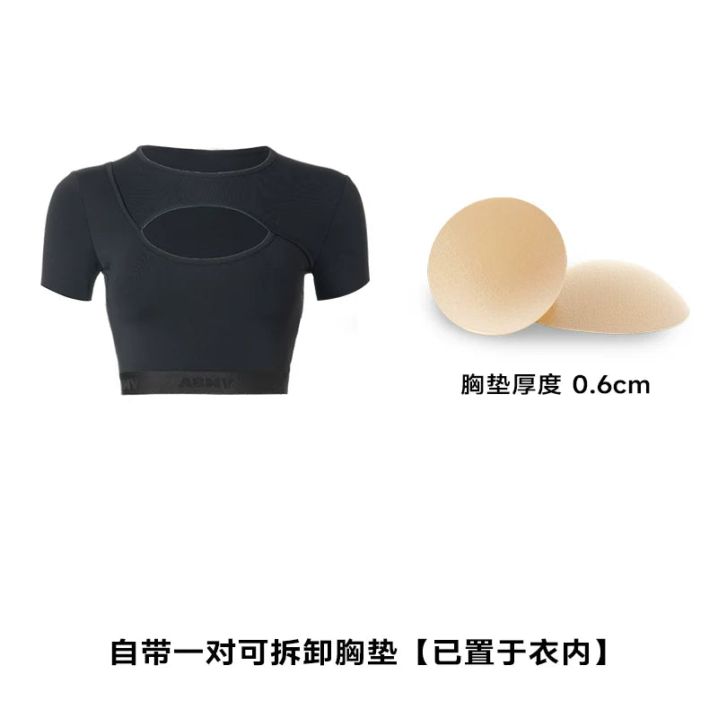 ABMY Hollow Suspender Irregular Pleated Skirt