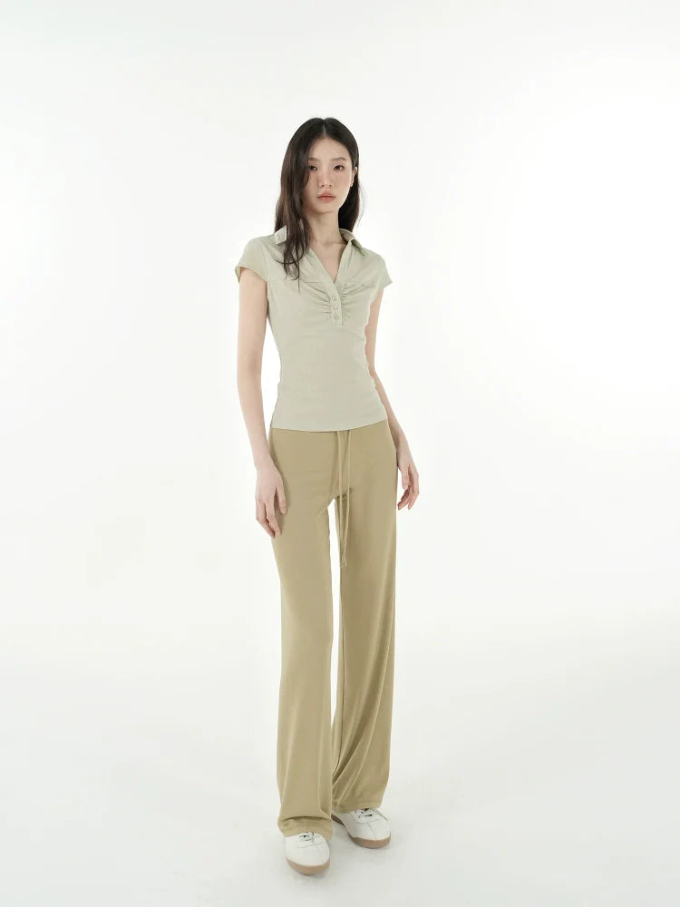 Jim Kennet Mid-low Drop-down Cool Floor-mopping Slacks