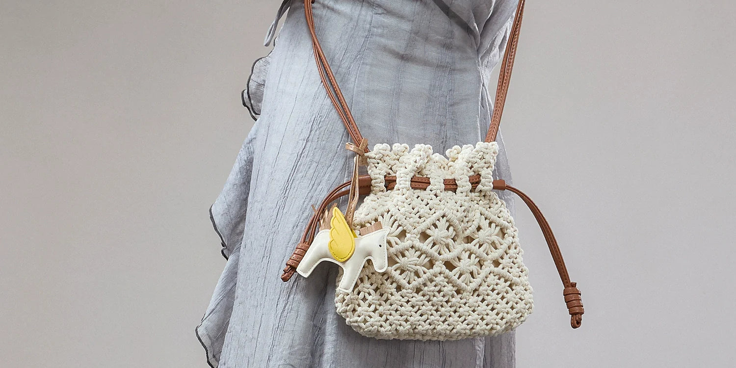 JACD Seaside Vacation Beach Bag Casual Messenger Bucket Bag