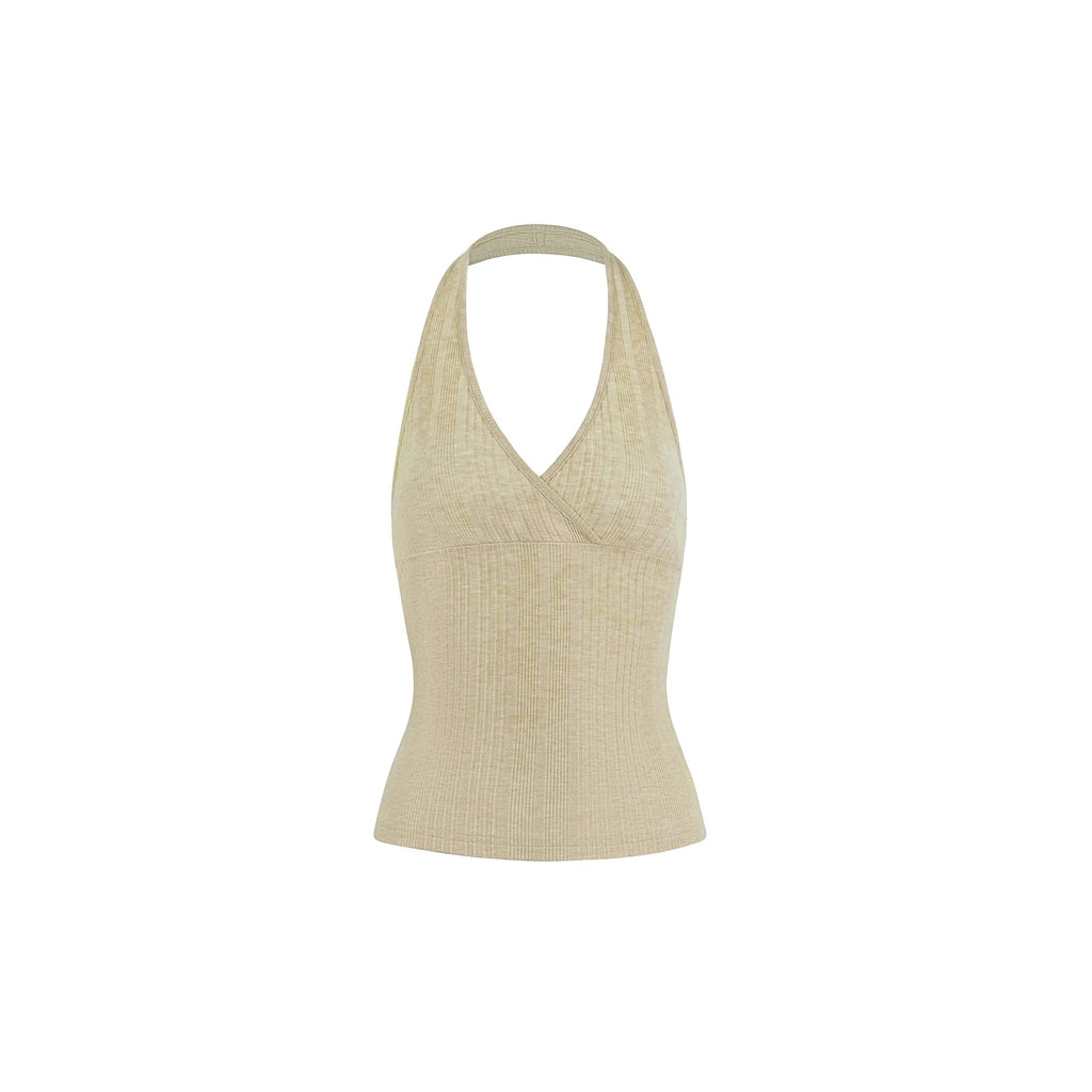 Jim Kennet Cross V-Neck Knitted Pit Strip Neck Sling