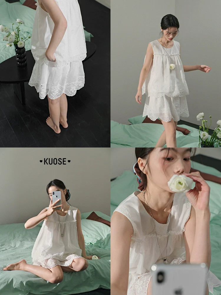 Kuose Vest Skirt Two-piece Set