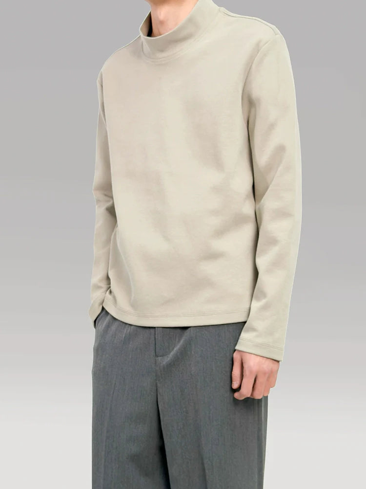PLUS NO LOGO Warm Double-sided Polished Turtleneck Long Sleeves