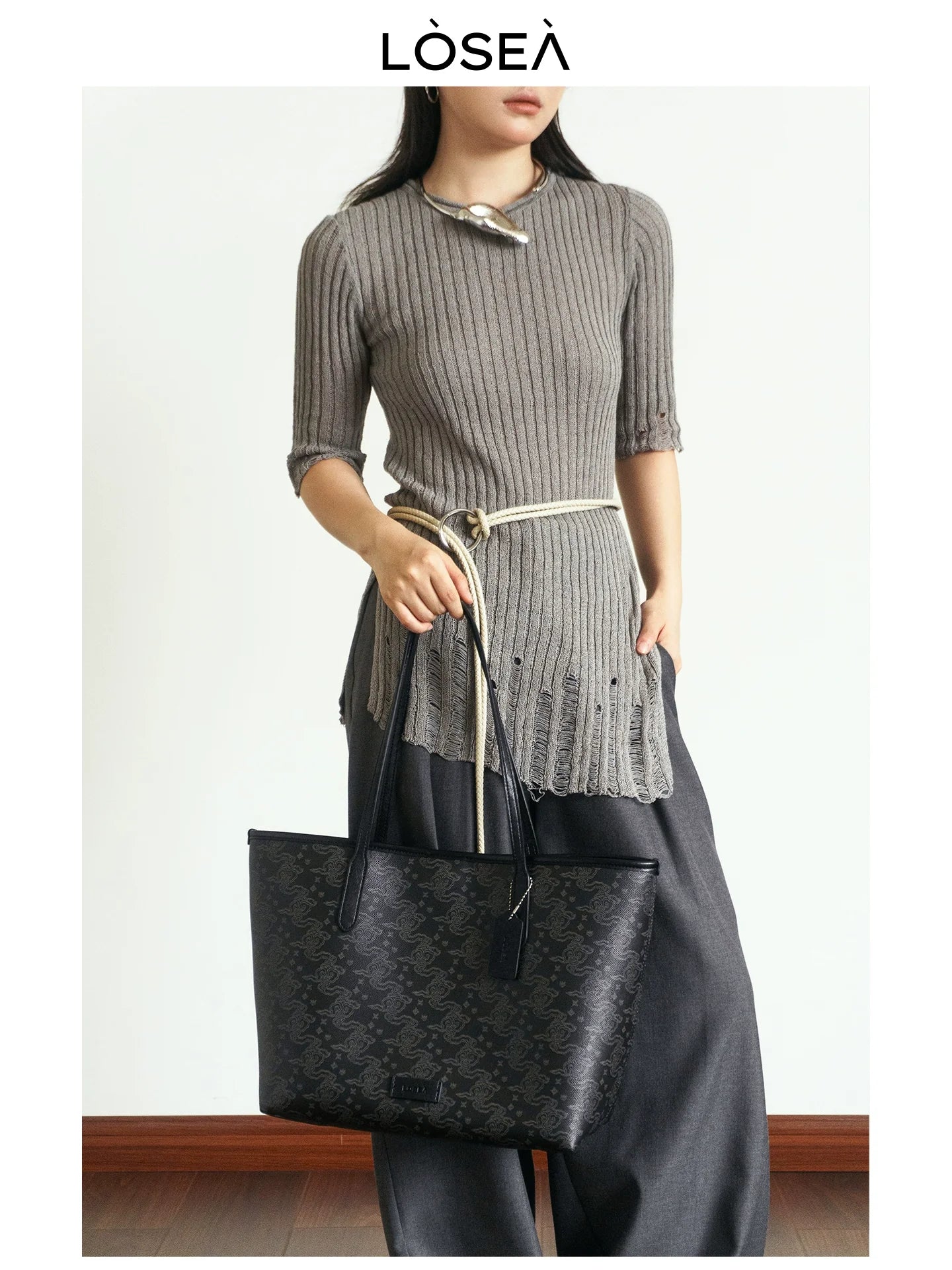 LOSEA Ruyi Moire Tote Bag