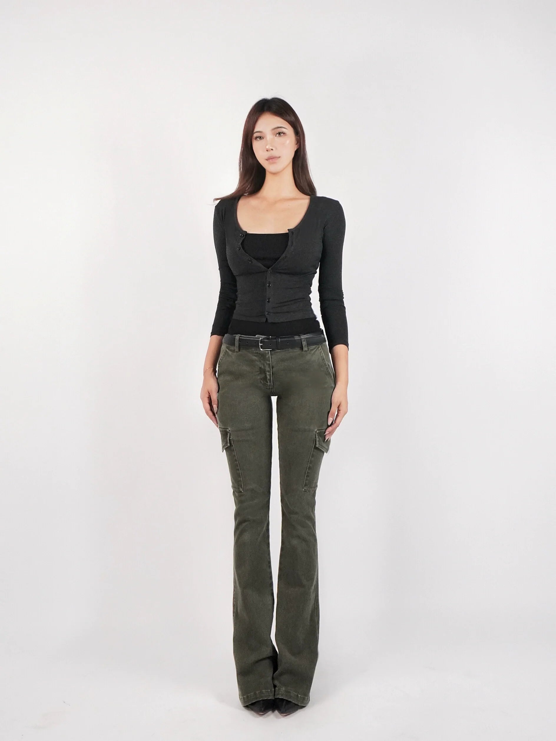 Jim Kennet Short Knitted Long Sleeve Cardigan