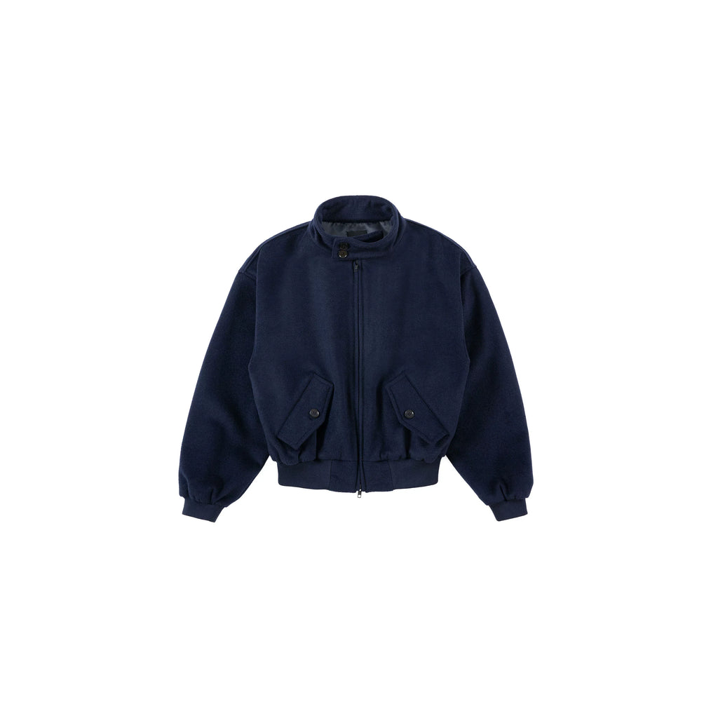 PLUS NO LOGO Silhouette Wool Jacket Zip Jacket