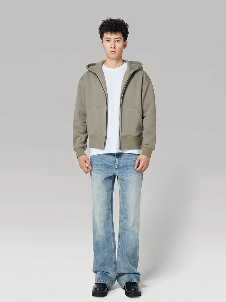 PLUS NO LOGO Short Zipper Hoodie Sweater Jacket