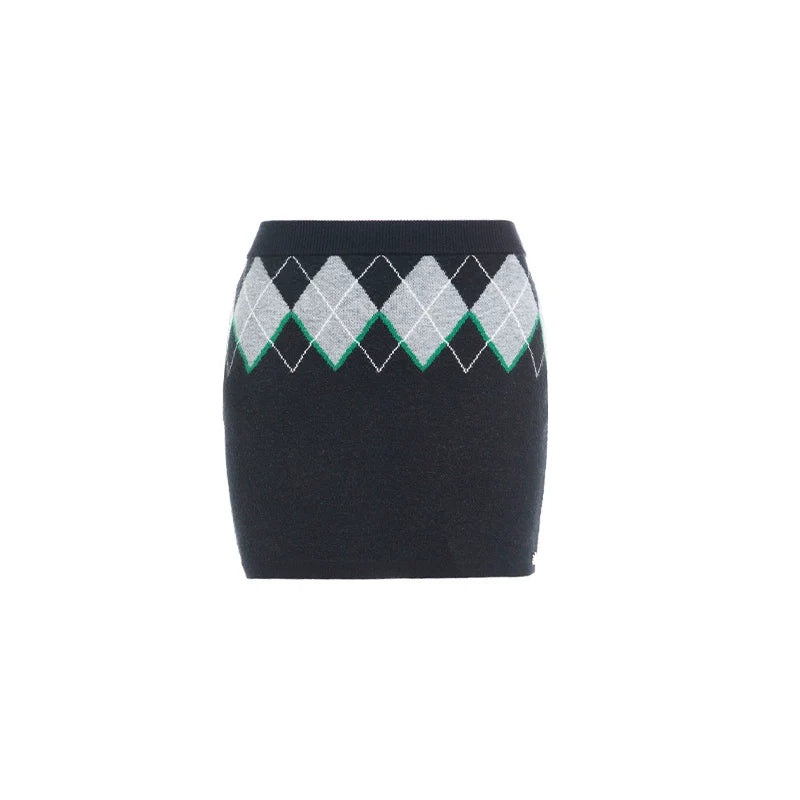 ABMY American Rhombus Knitted Hip Skirt