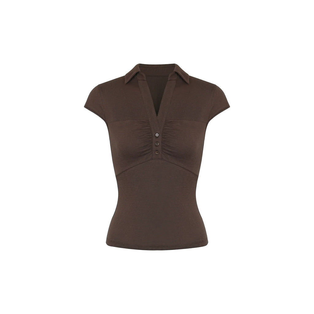 Jim Kennet Vintage Pleated Waist Shirt Knitted Top