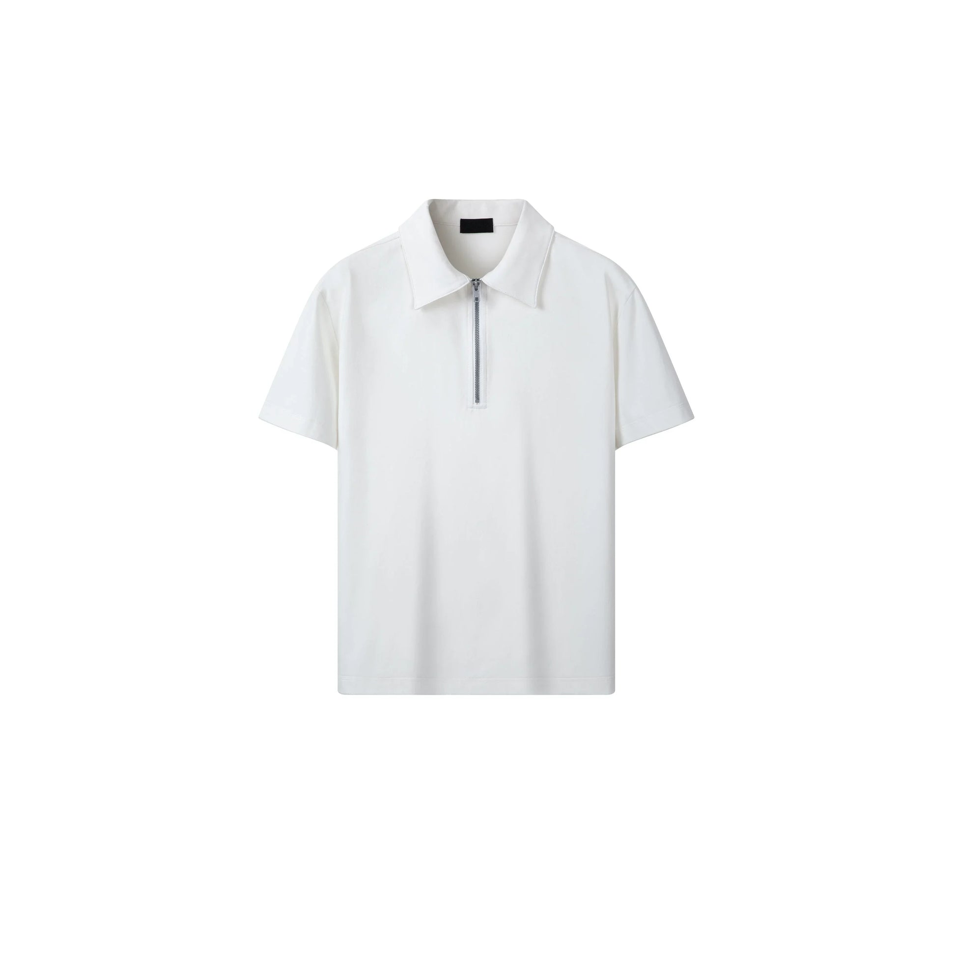 PLUS NO LOGO Half Zipper Polo Short Sleeve Shirt