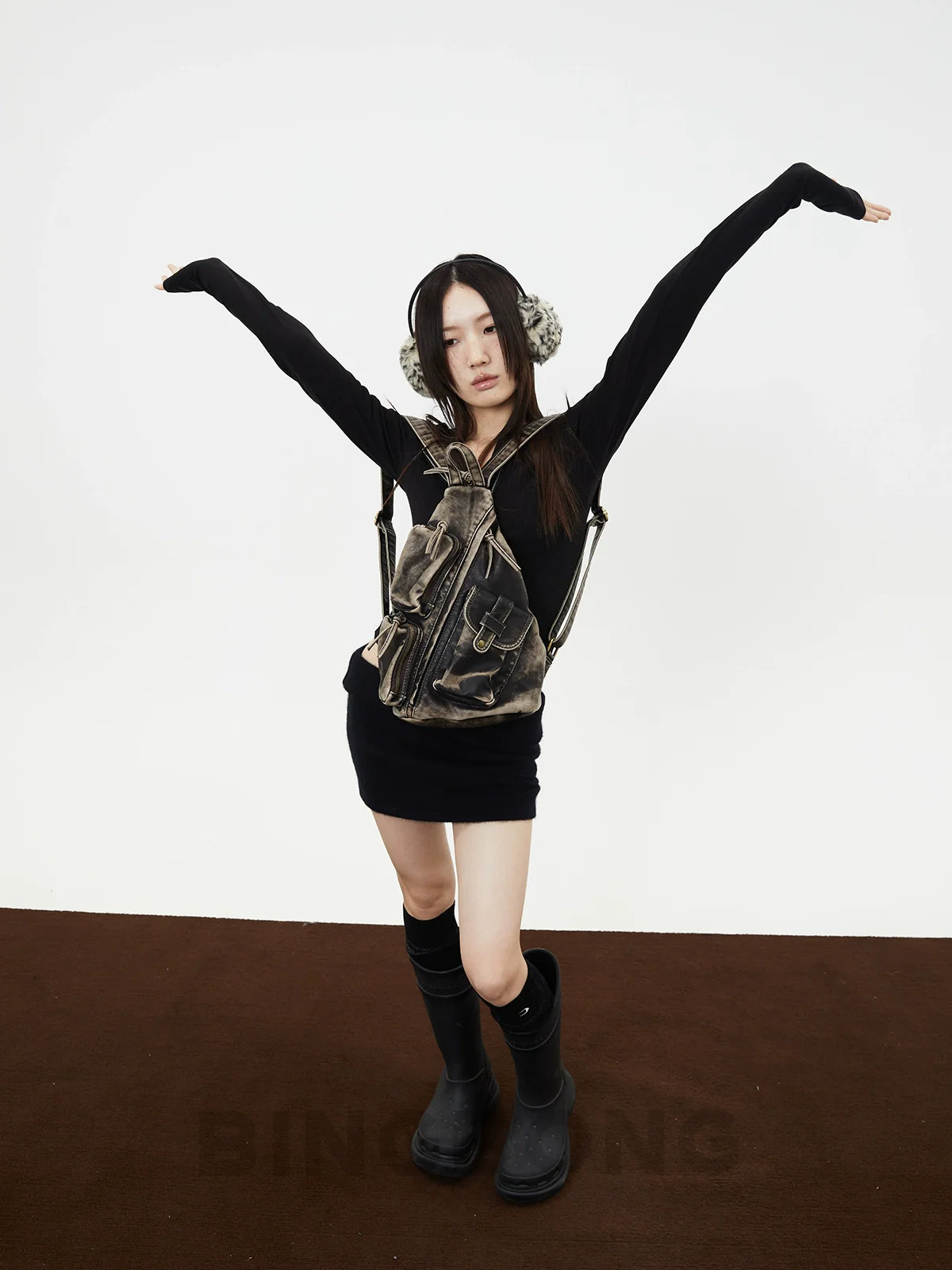 BINGBONG Old Wasteland Wind One Shoulder Crossbody Shoulder Bag