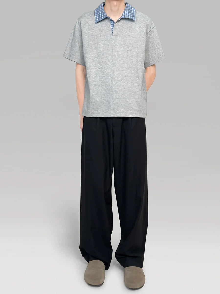 PLUS NO LOGOmiu Color Matching Collar Polo Tee