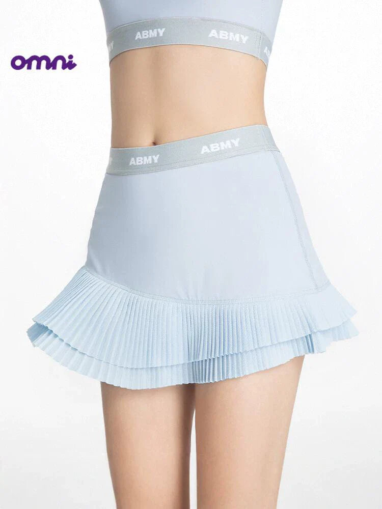 ABMY Irregular Tennis Sport Pleated Skirt