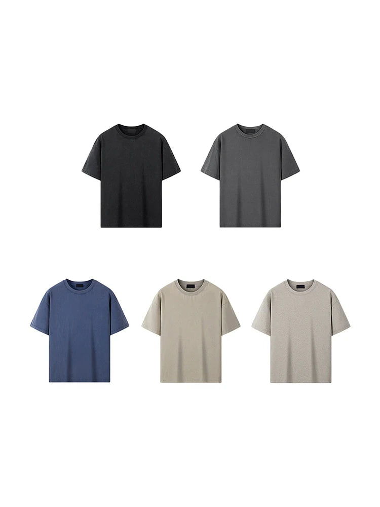 PLUS NO LOGO Washed and Old Casual Loose Tee