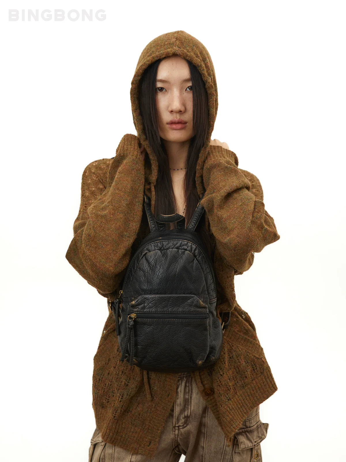 BINGBONG Mini Retro Small School Bag Backpack