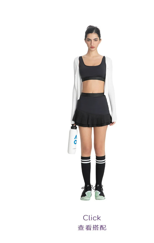 ABMY Irregular Tennis Sport Pleated Skirt