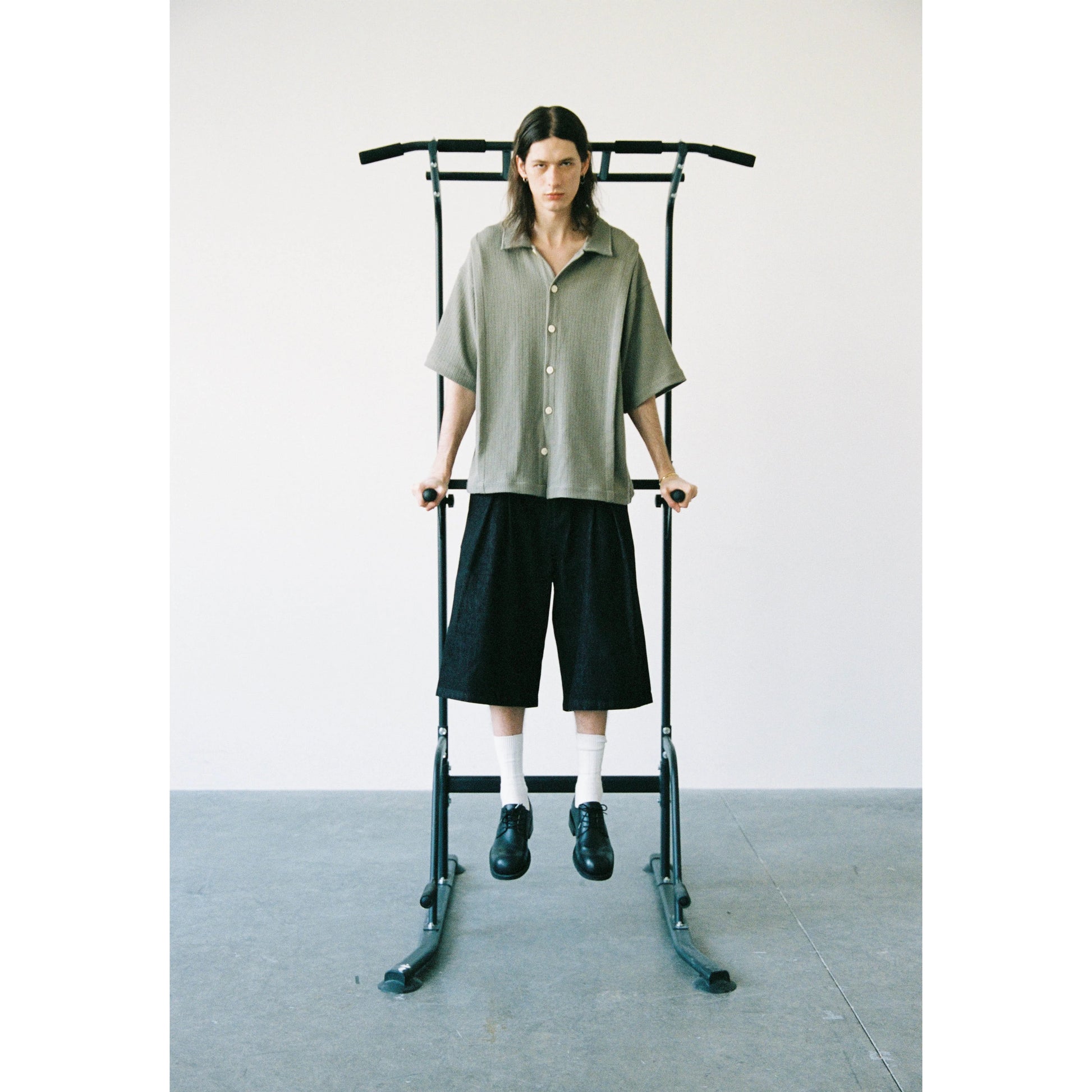 Anniehall Knitted Cardigan Checked Short Sleeve Shirt