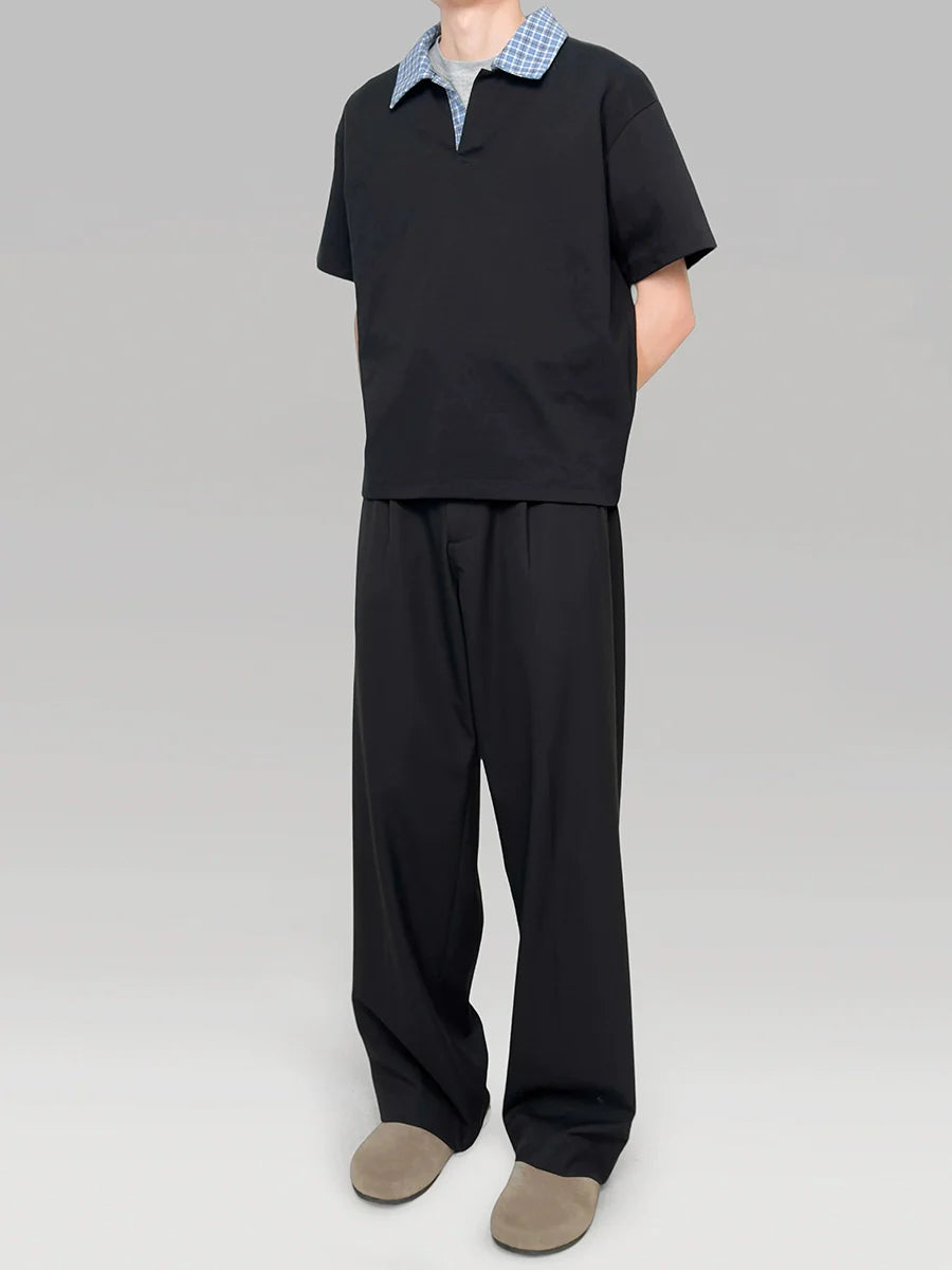 PLUS NO LOGOmiu Color Matching Collar Polo Tee