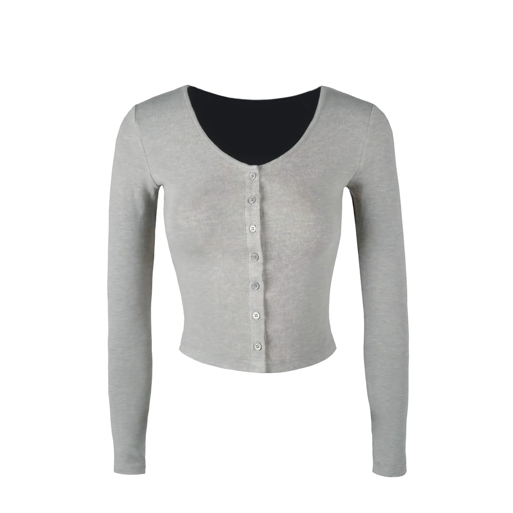 Jim Kennet Short Knitted Long Sleeve Cardigan