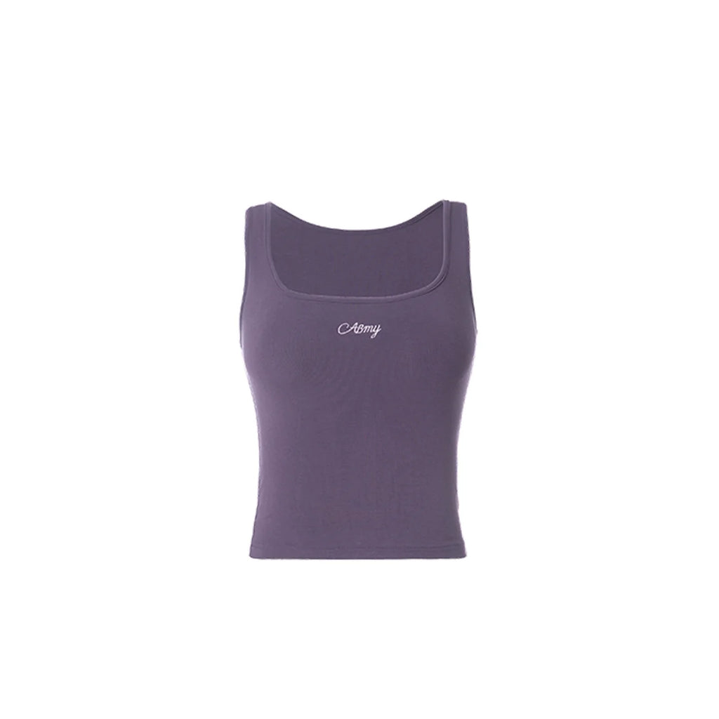 ABMY Knitted U-neck I-shaped Sling Vest