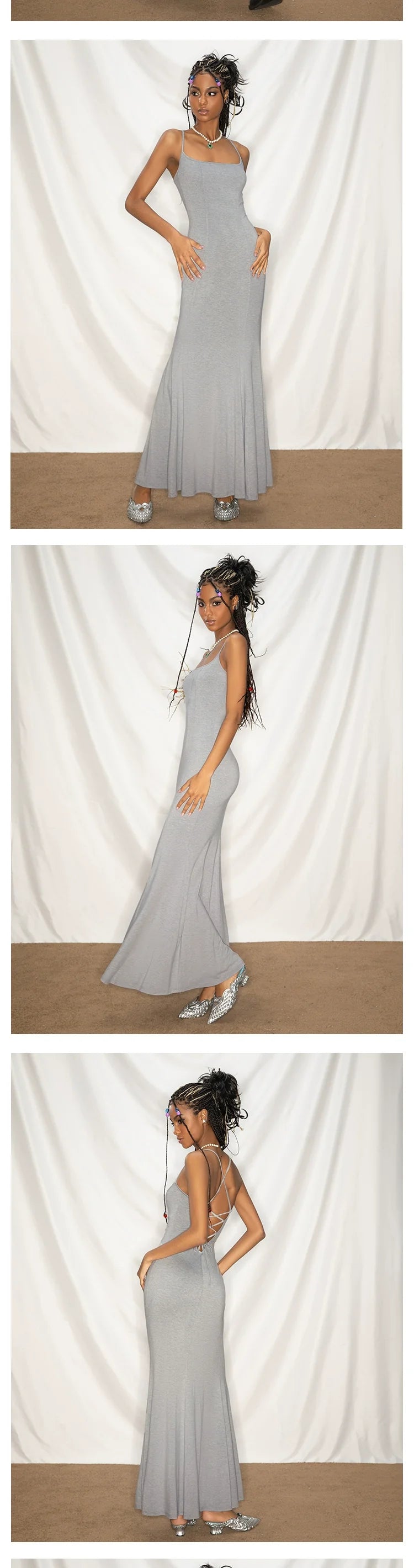 ABMY Back Cross Hollow Fishtail Skirt