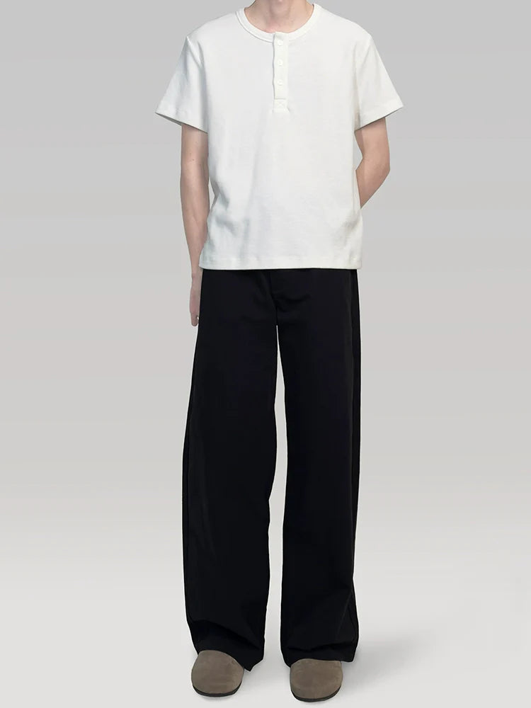 PLUS NO LOGO Waffle Henry Collar Tee