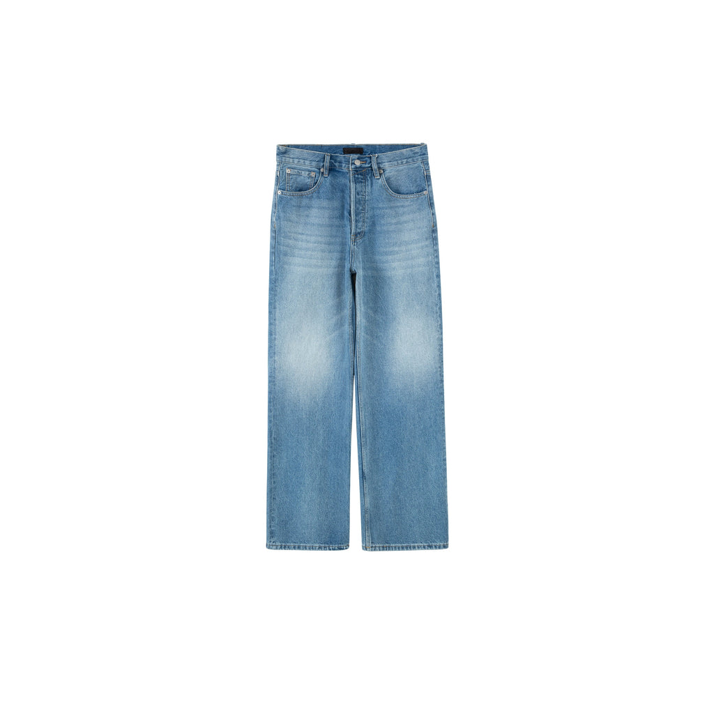 PLUS NO LOGO Washed Old Loose and Micro-pulled Jeans