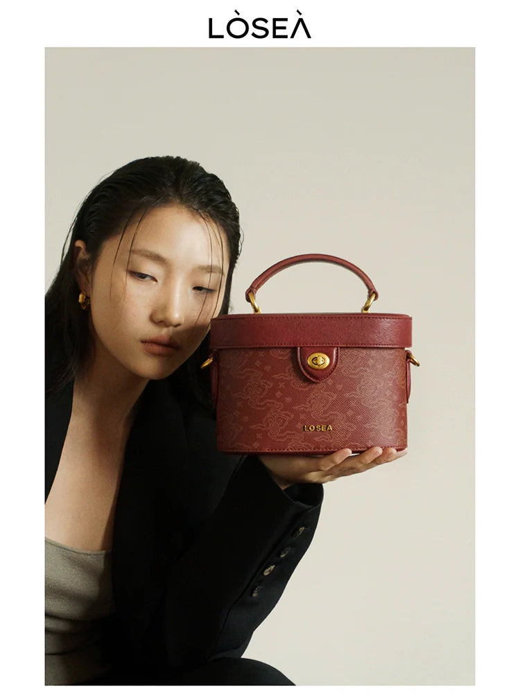 LOSEA Ruyi Moire New Chinese Box Crossbody Bag