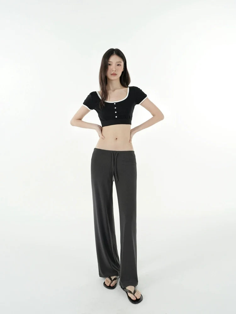 Jim Kennet Mid-low Drop-down Cool Floor-mopping Slacks
