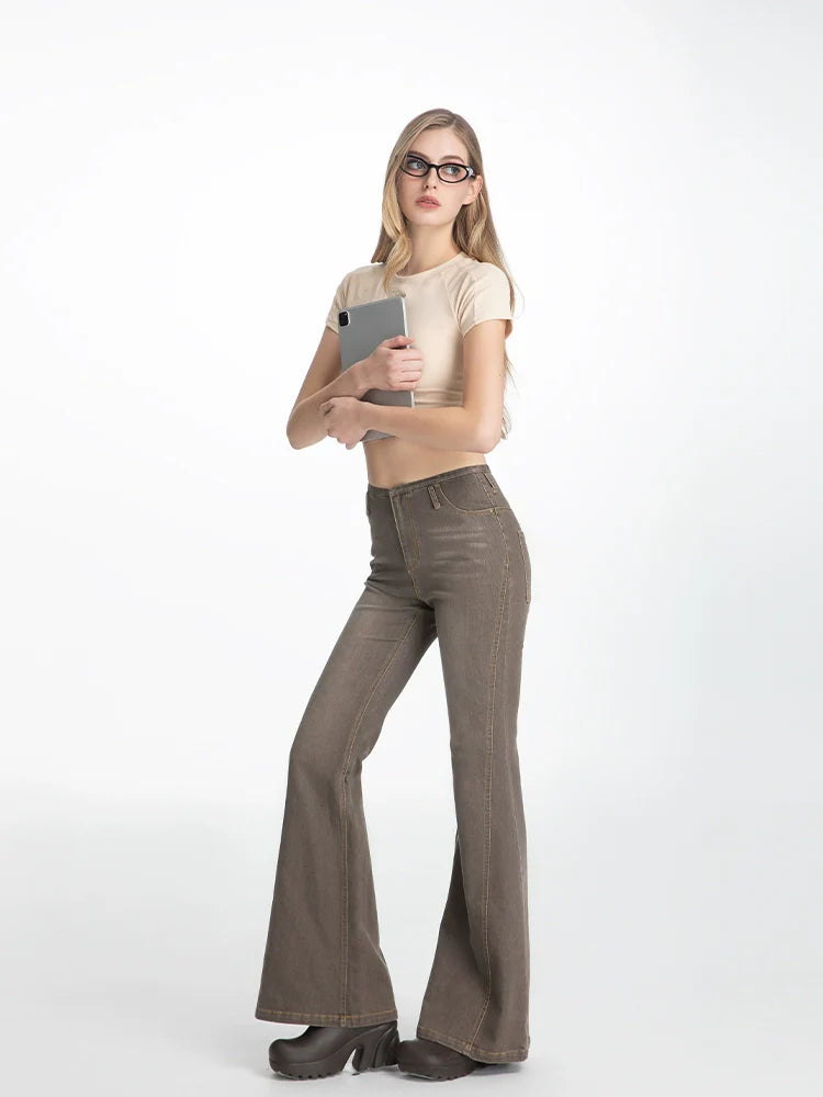 ABMY American Retro Micro-pull Jeans