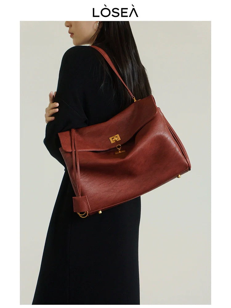 LOSEA Large Capacity Commuter Versatile Shoulder Handbag