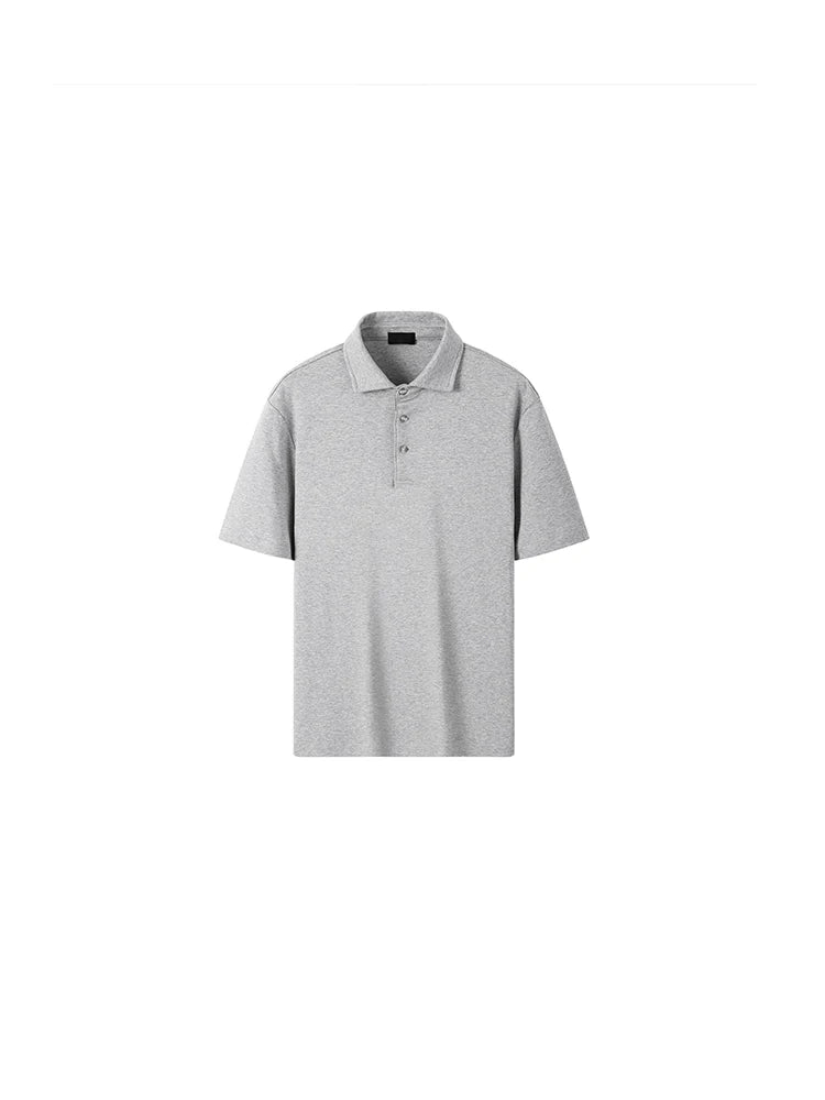 PLUS NO LOGO Casual Button Polo Shirt