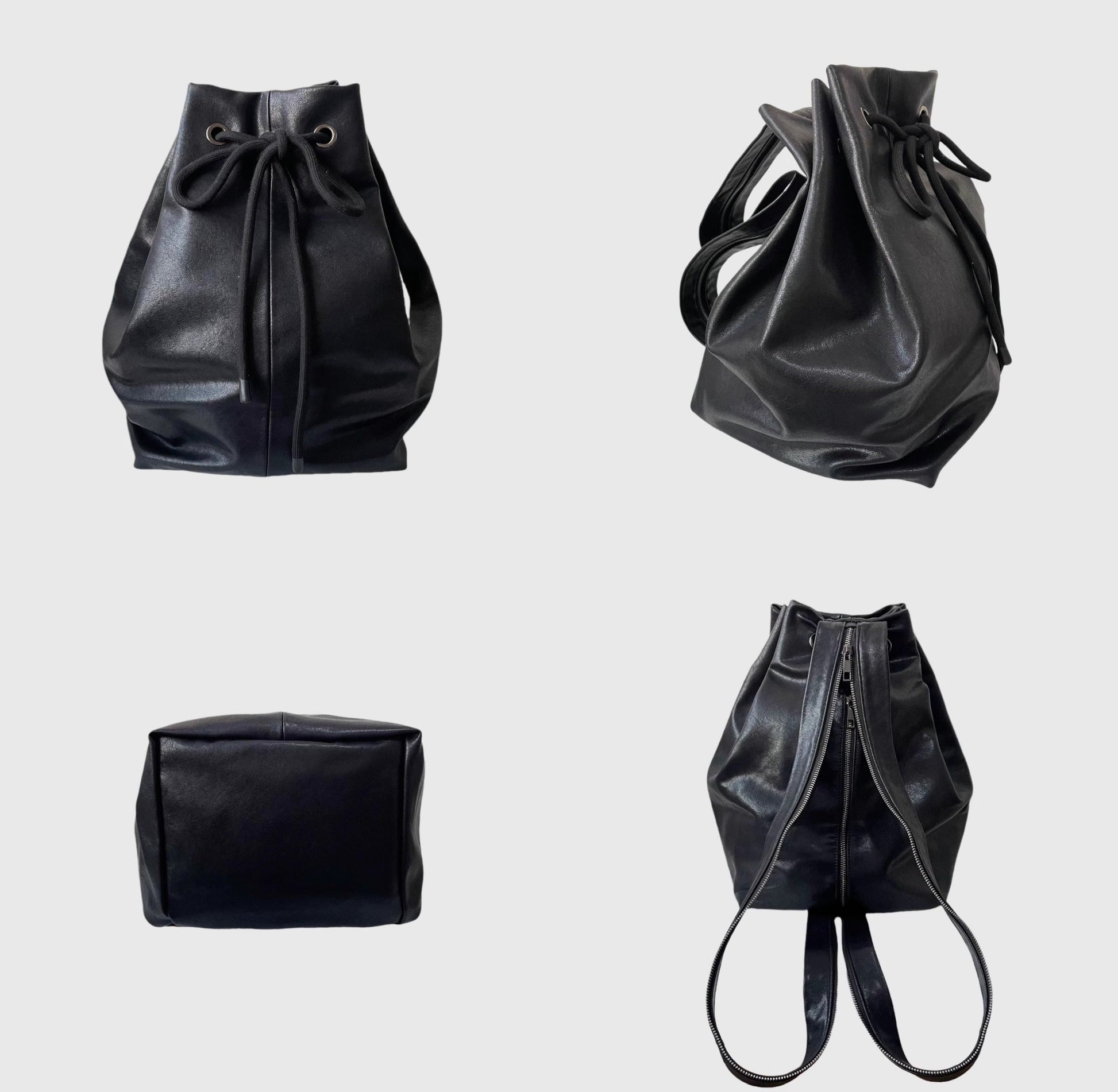 BINGBONG Simple Korean Drawstring Shoulder Backpack