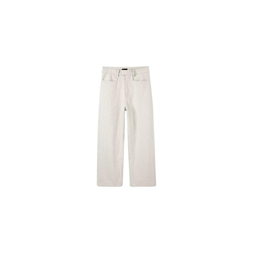 PLUS NO LOGO Linen Pants Loose Straight Trousers