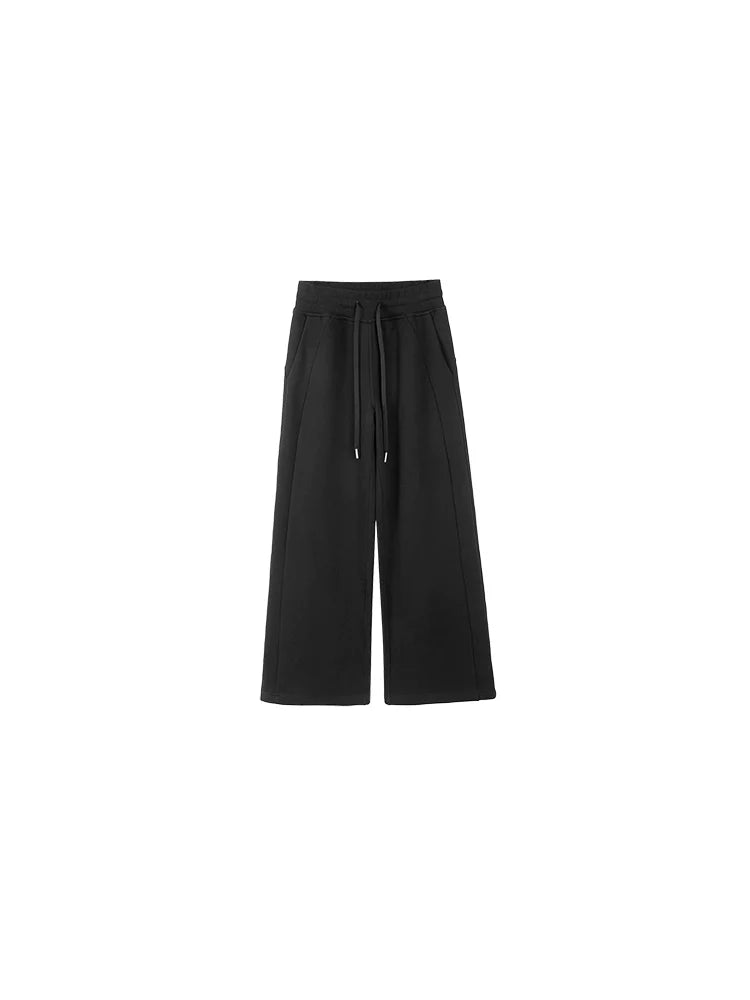 PLUS NO LOGO Scimitar Splicing Loose Wide-leg Sweatpants