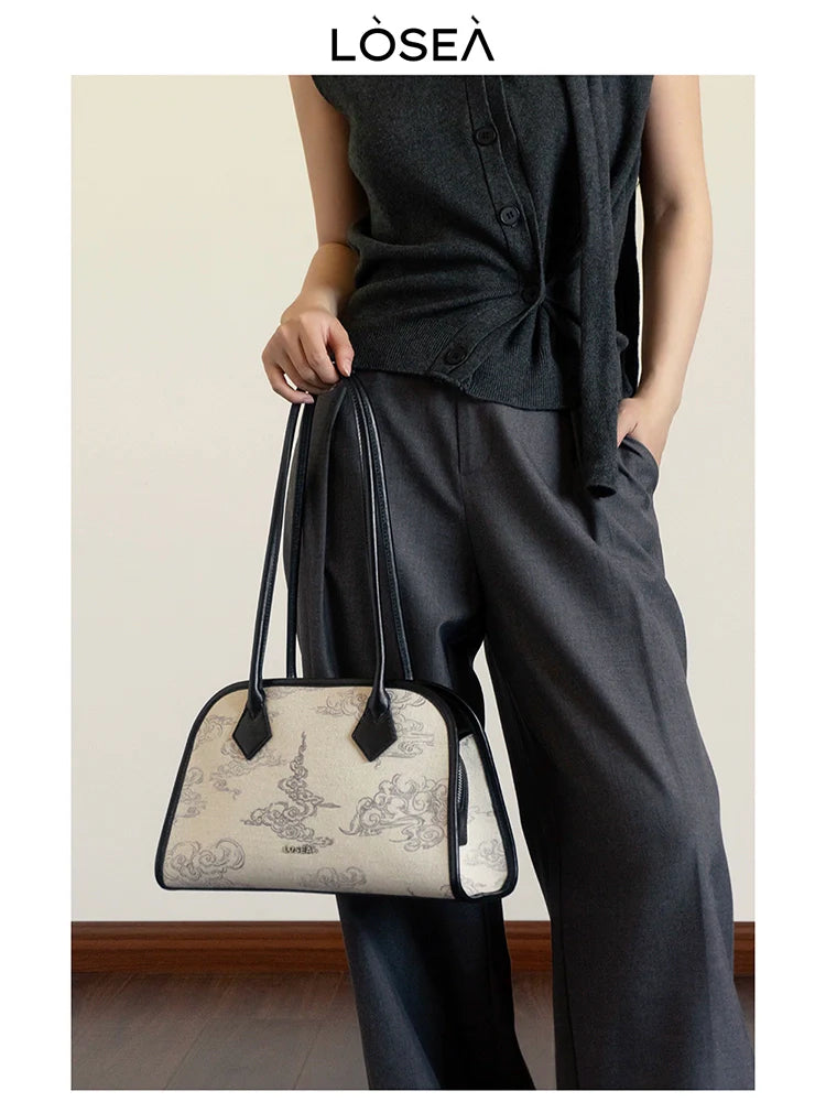 LOSEA Xiangyun Pattern Pillow Shoulder Armpit Bag