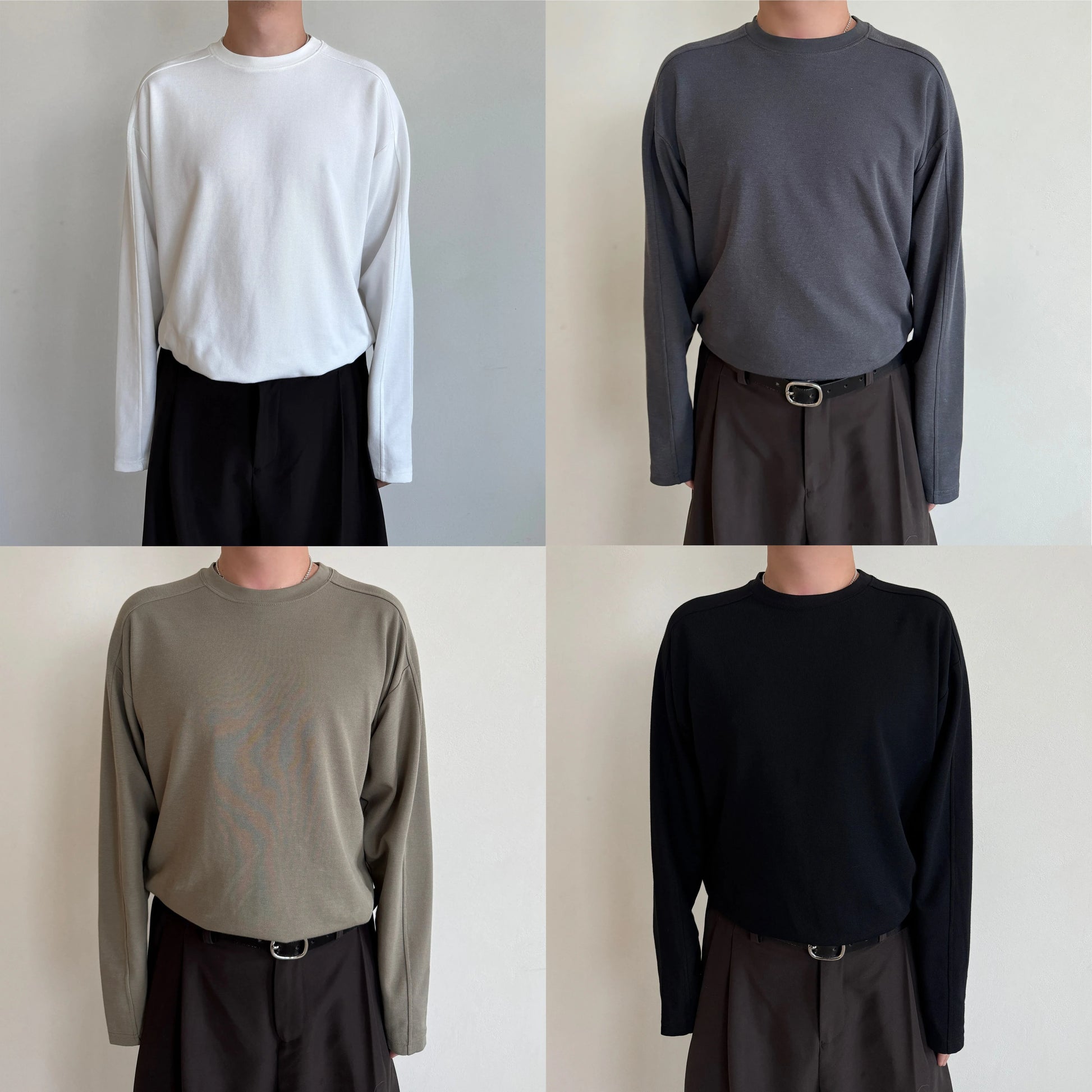 Anniehall Breathable Splicing Front Shoulder Long Sleeves