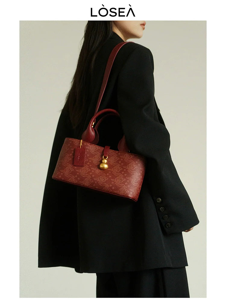 LOSEA New Chinese Ruyi Moire Concubine Bag