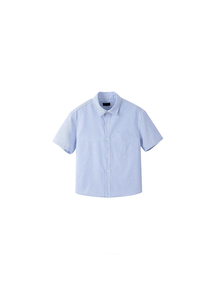 PLUS NO LOGO Striped Short Sleeve Shirt