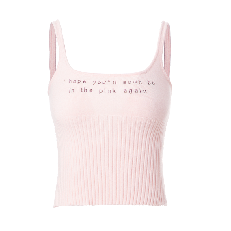 ABMY Knitted Sling Vest Looks Thin and Girly