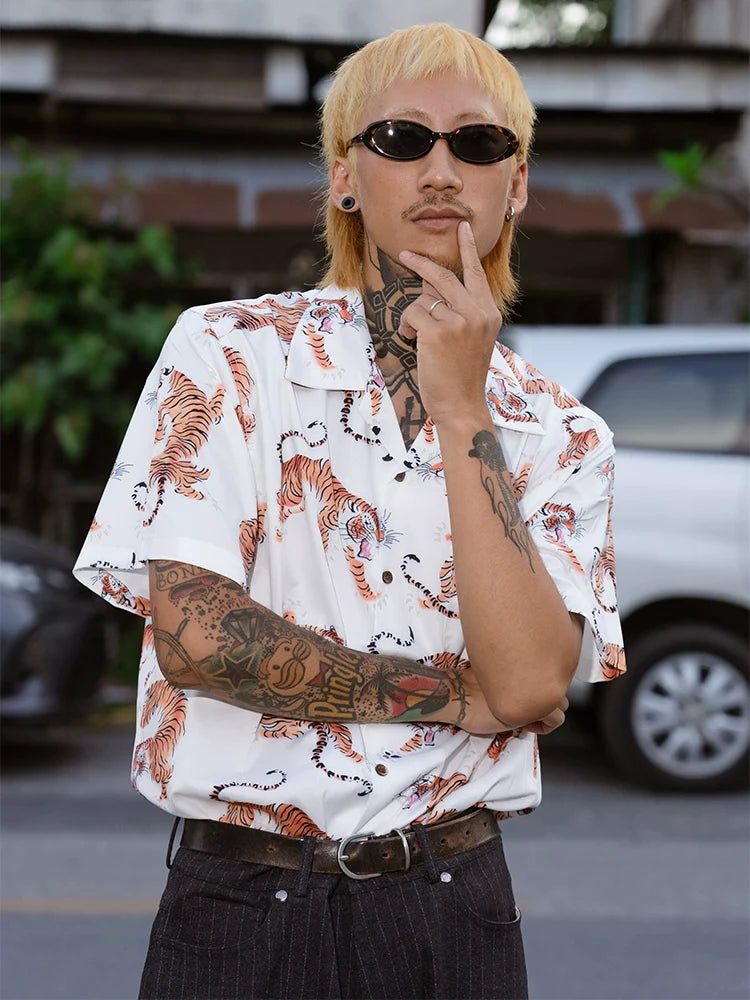 PUBLICRADIO Cuban Collar Casual Versatile Shirt