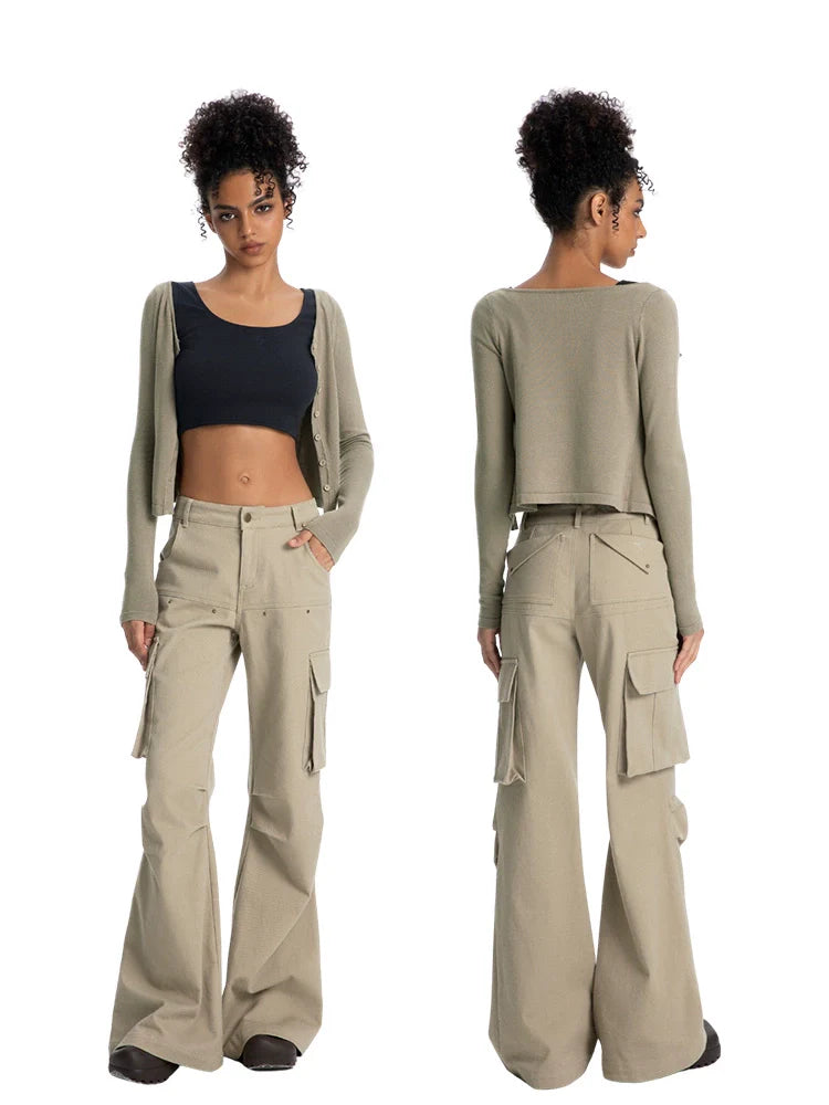 ABMY Slimmer Multi-pocket Design Sense Niche Cargo Pants