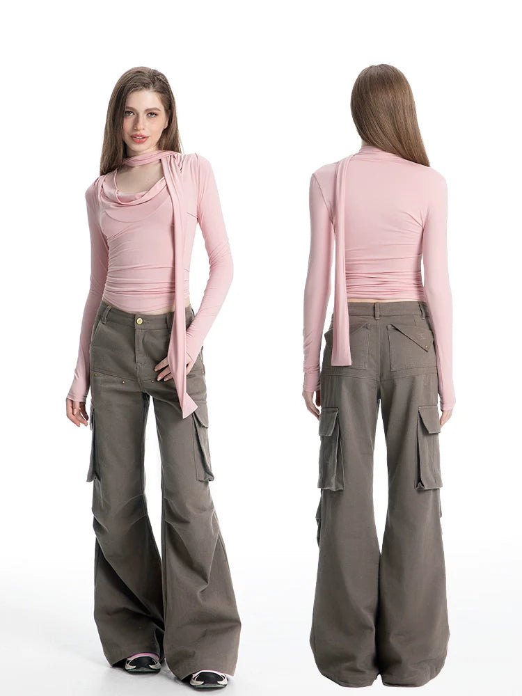 ABMY Slimmer Multi-pocket Design Sense Niche Cargo Pants