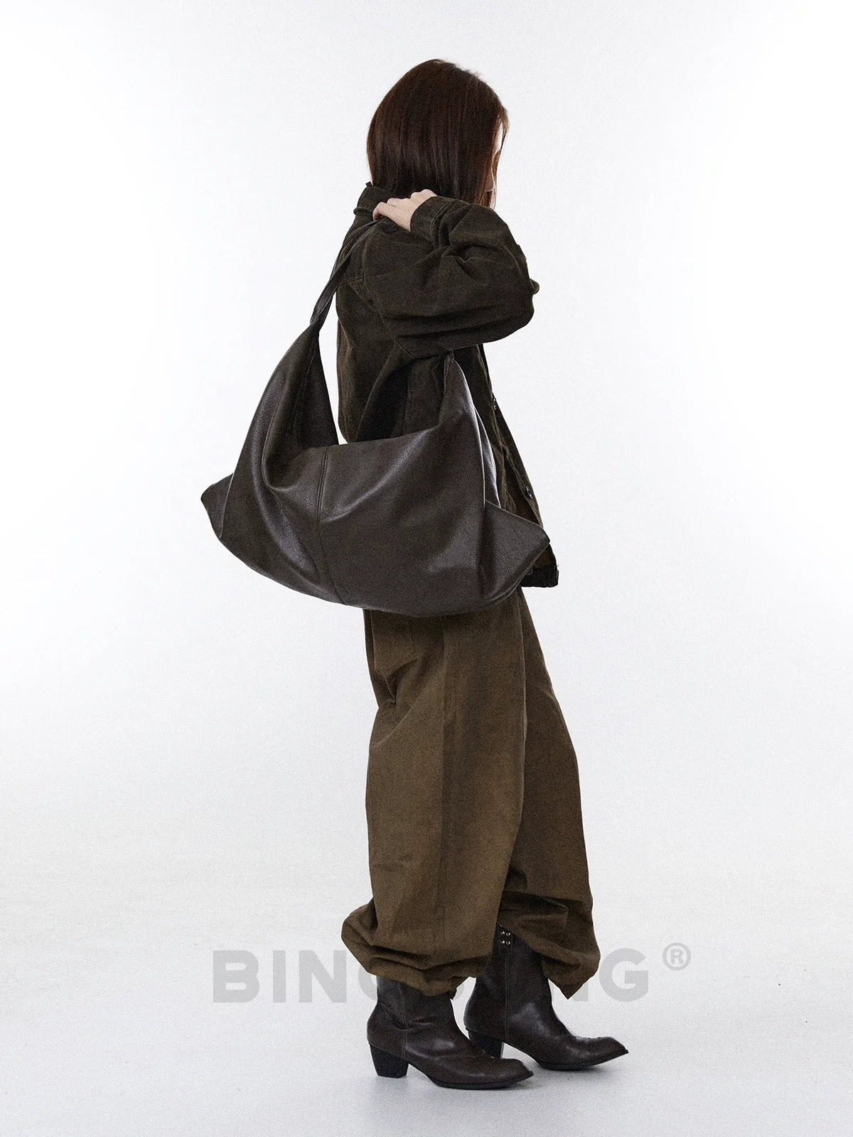 BINGBONG Single Shoulder Large Capacity Lazy Tote Bag Large Bag