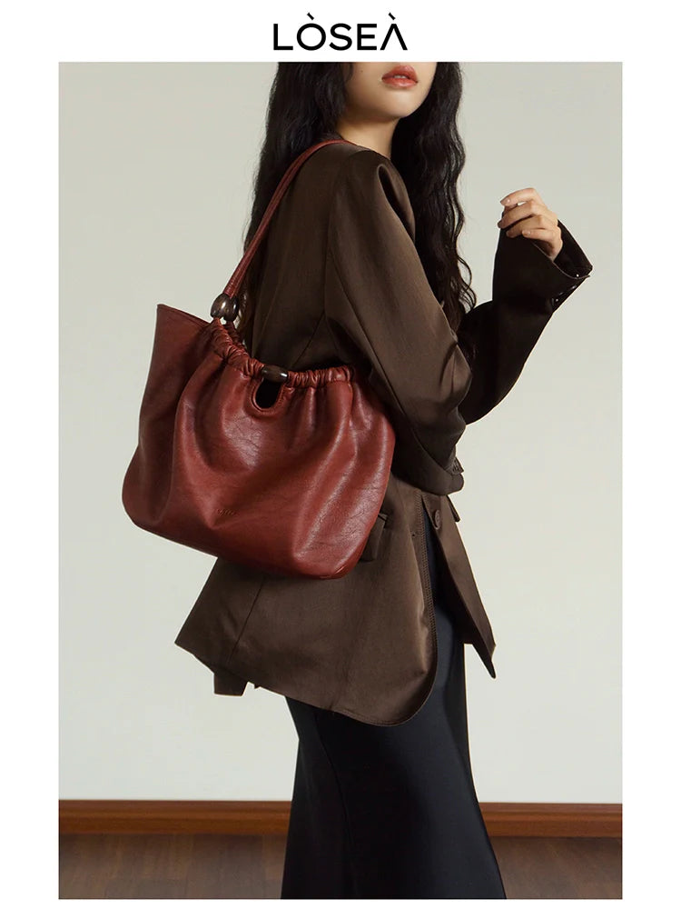 LOSEA Retro New Chinese Vegetable Basket Handbag