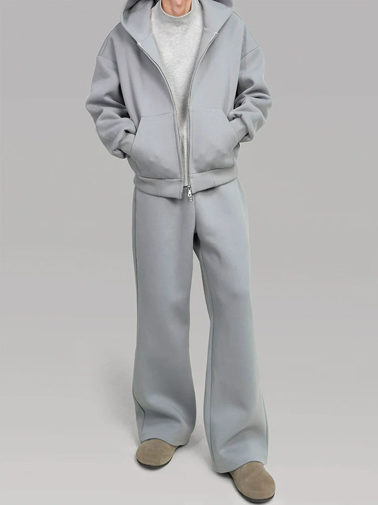 PLUS NO LOGO Self-heating American Street Sweater Sweatpants