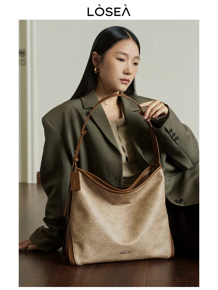 LOSEA Ruyi Moire Simple Atmospheric Tote Bag