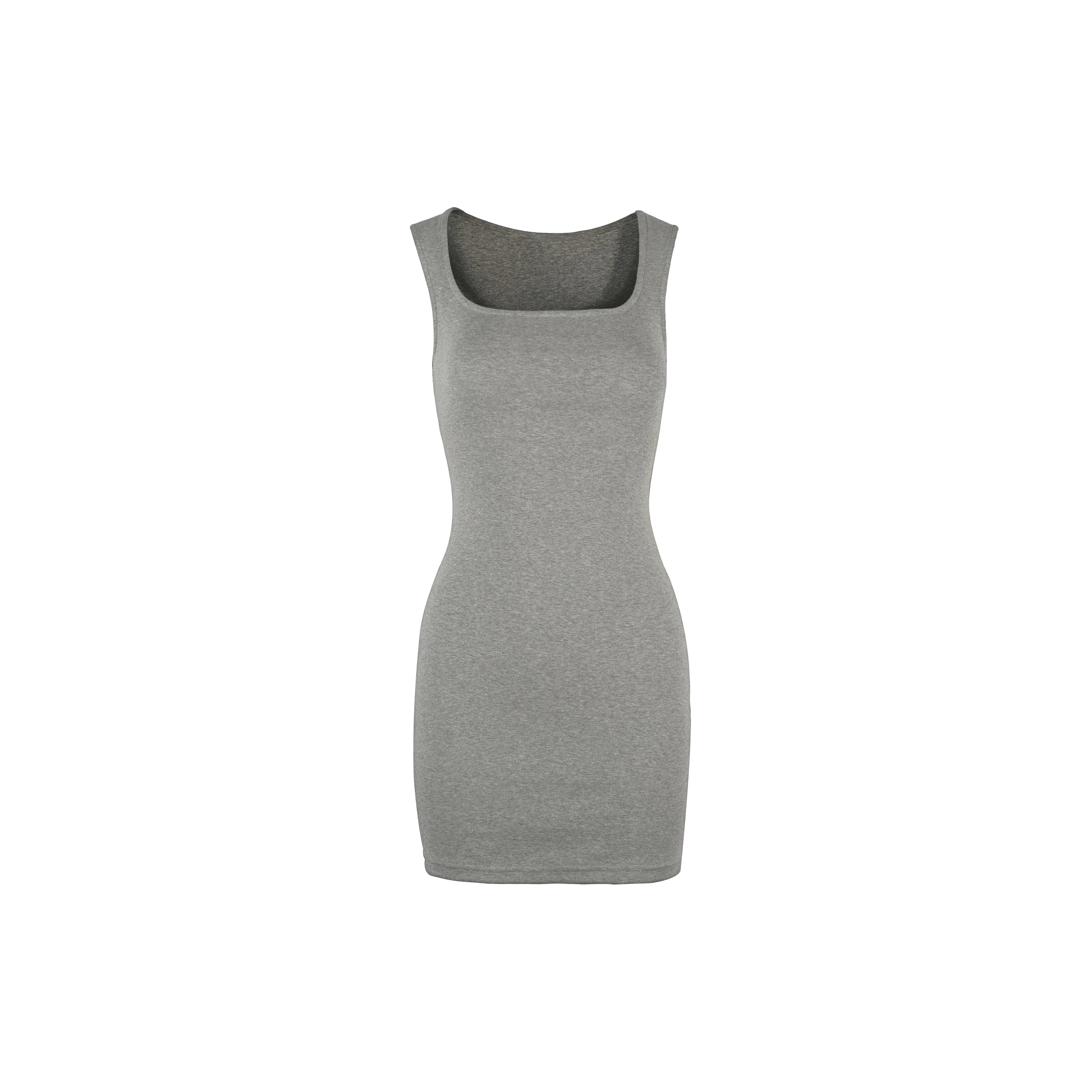 Jim Kennet Square Neck Sleeveless Slim Fit Elastic Hip Wrap Dress