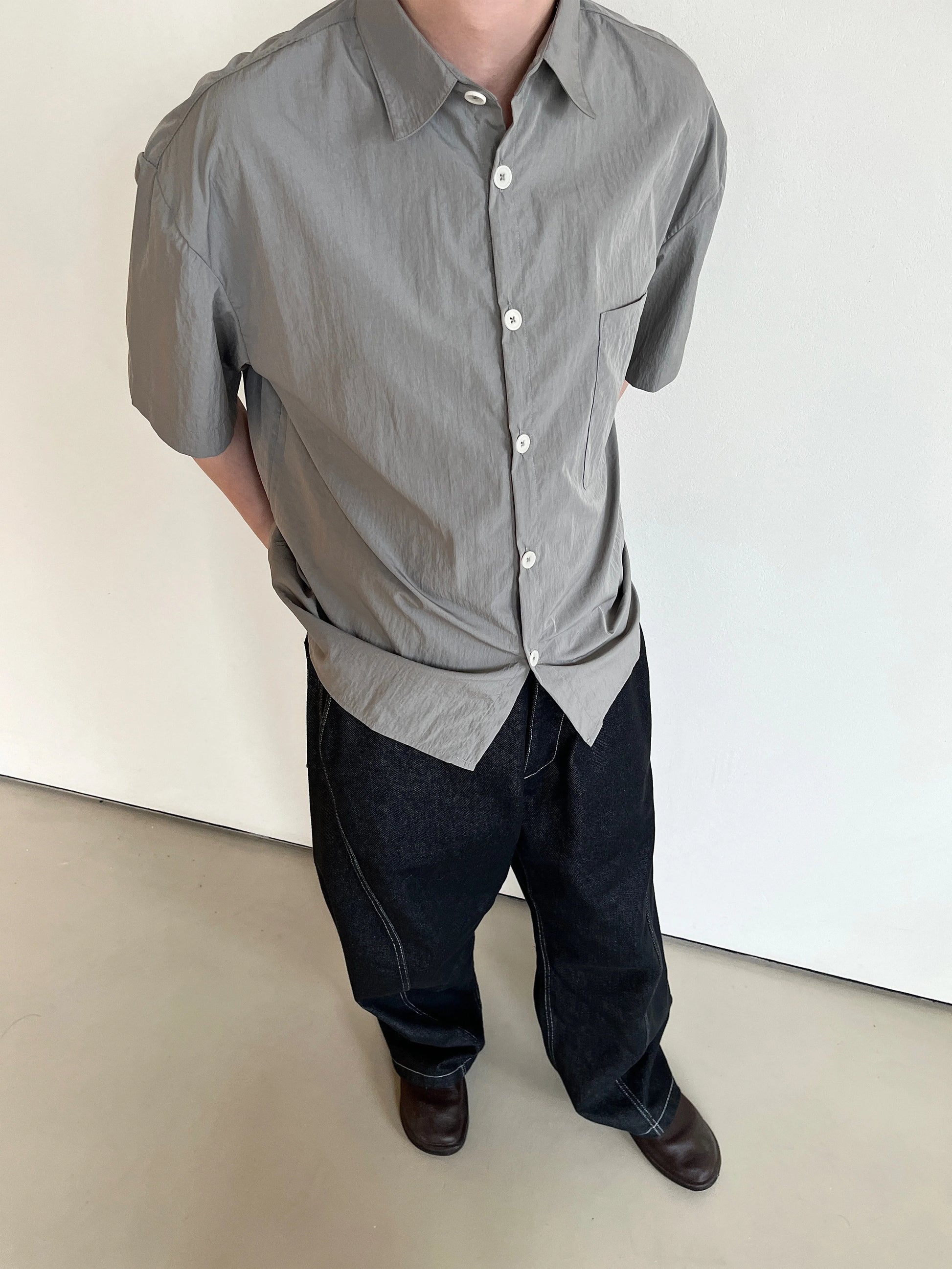 Anniehall Textured Japanese Short Sleeve Shirt