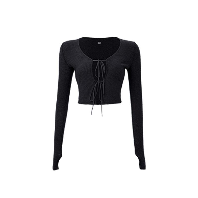 ABMY Knitted V-neck Short Versatile Cardigan Jacket