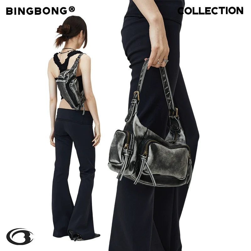 BINGBONG Retro Slack Niche Design Messenger Bag